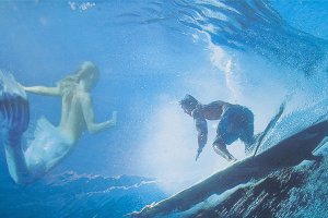 The Surfer and the Mermaid